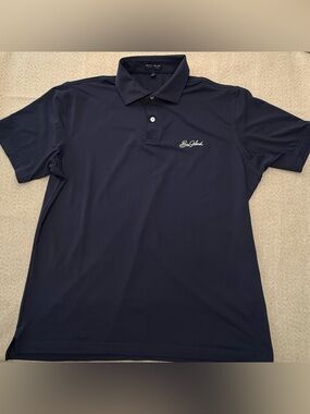 Peter Millar Crown Crafted Sea Island Performance Polo Navy Blue XL Tailored Fit